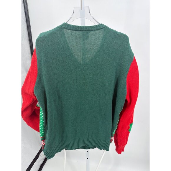 Spencers XL Naughty Gingerbread v Neck Christmas Sweater Holiday Ugly Party - Picture 5 of 8